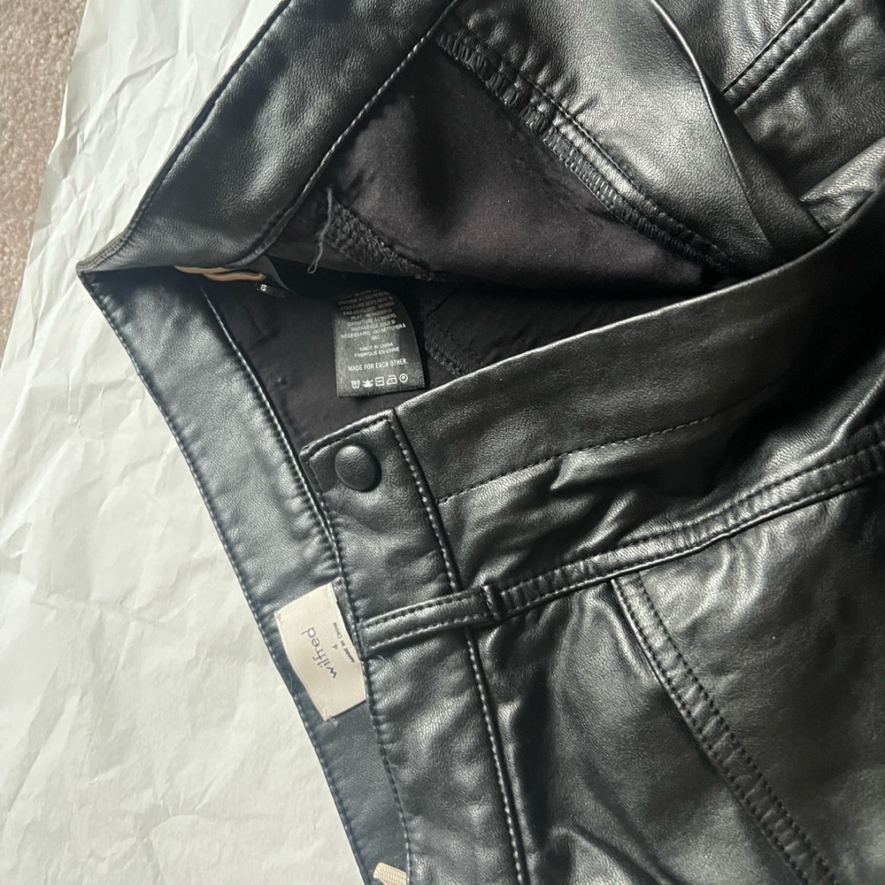 Aritzia Black Leather Pants